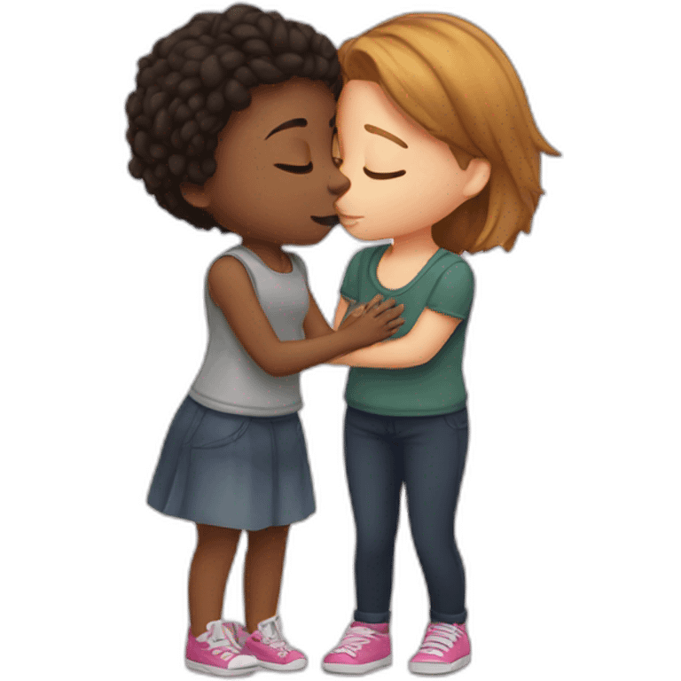 girl Kissing a girl emoji