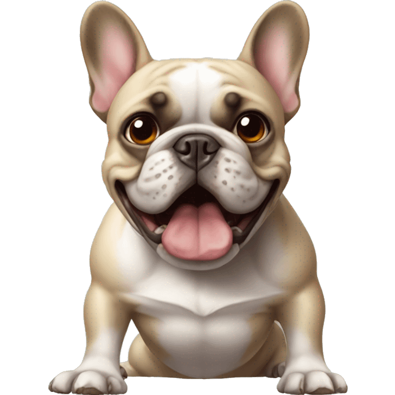 French bulldog mad face  emoji