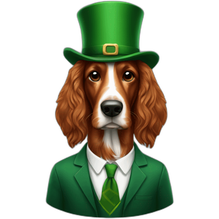 irish setter dressed sales man emoji