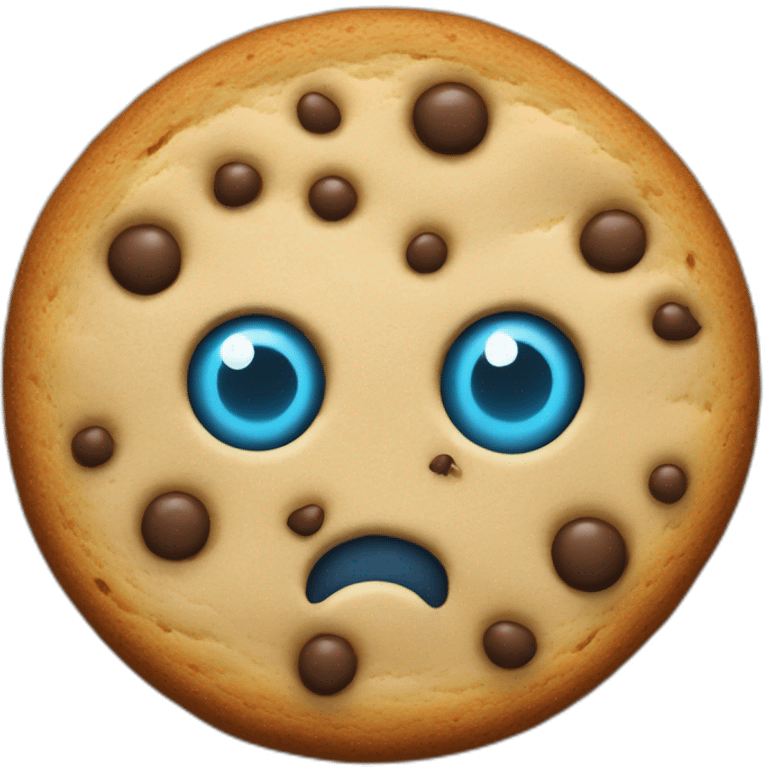 a cookie that shoots lasers from its eyes emoji