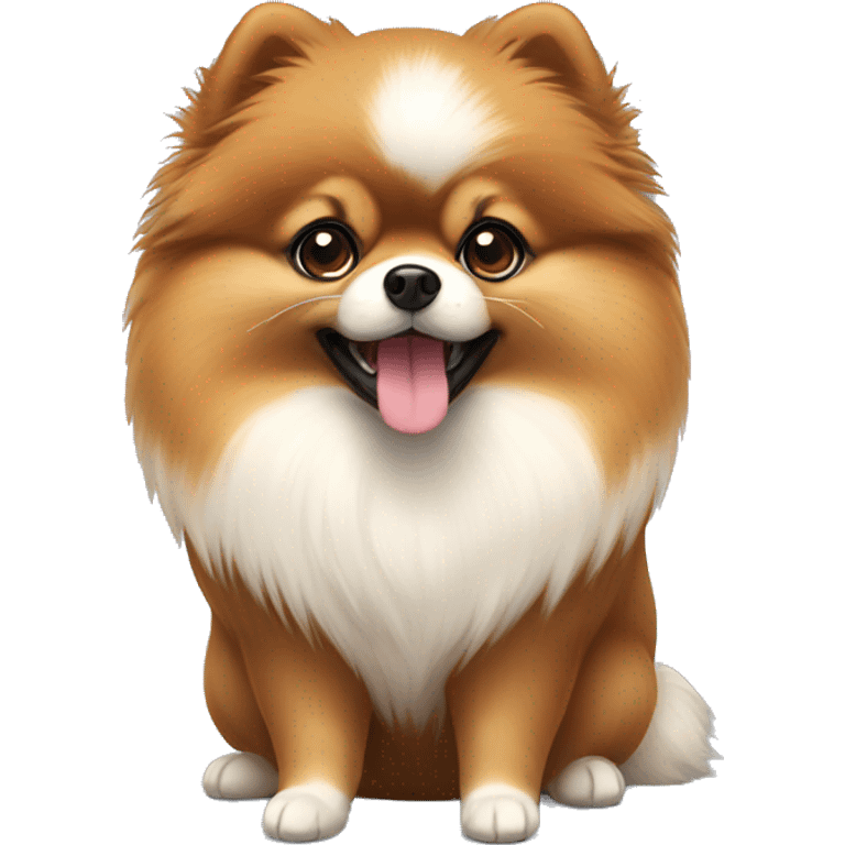 Tricolor pomeranian emoji