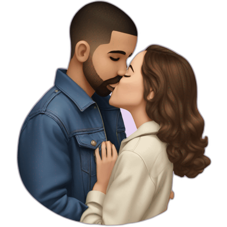 drake kissing Millie Bobby Brown emoji