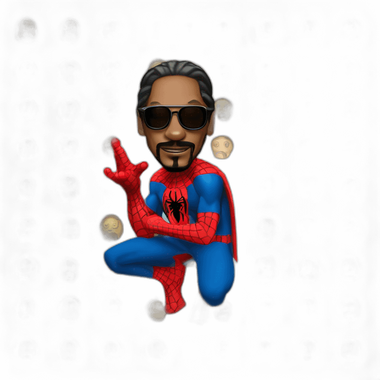 Snoop dogg as spiderman emoji