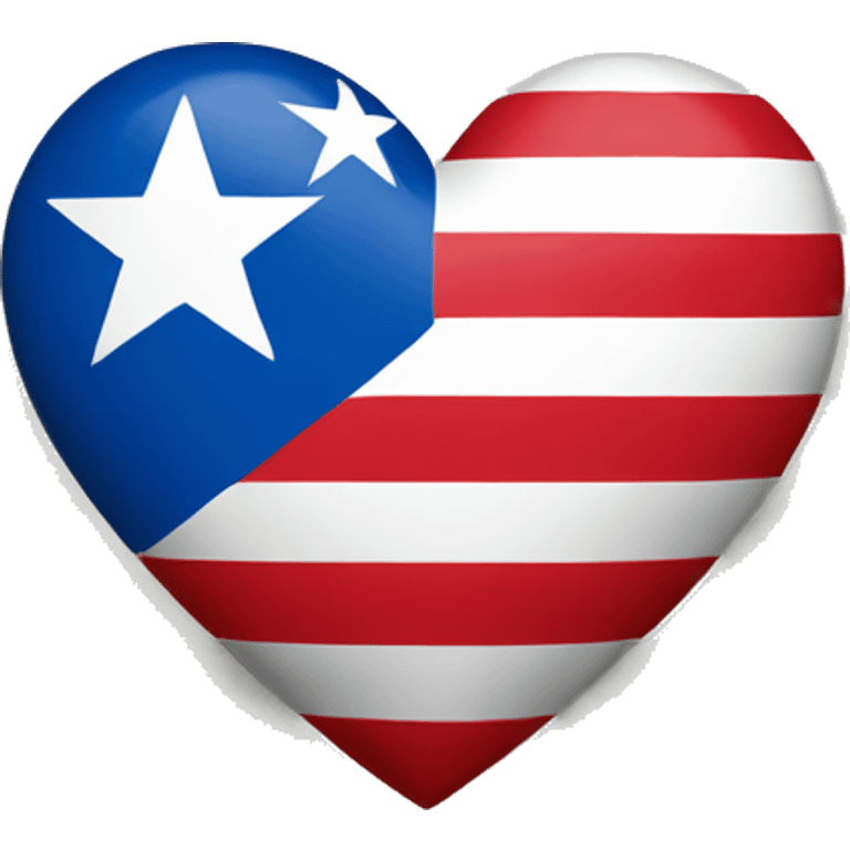 Heart with Puerto Rican flag emoji