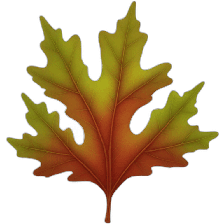 red oak leaf emoji