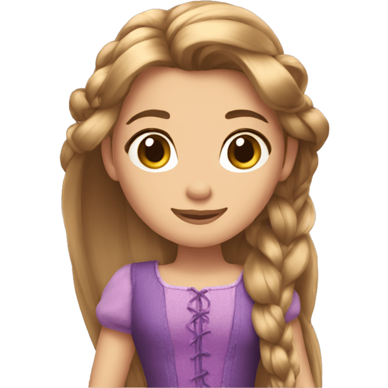 Rapunzel with short brown hair emoji