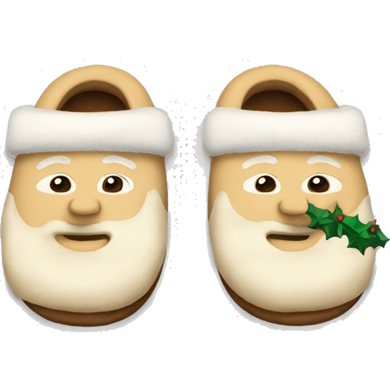 Christmasy slippers emoji