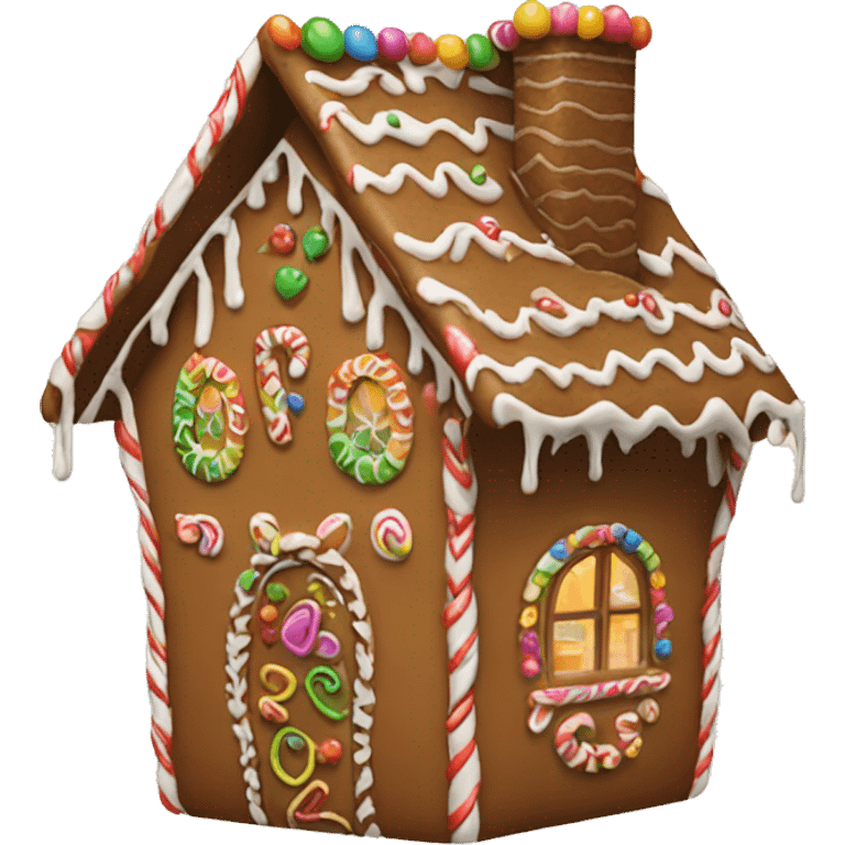 Boho gingerbread house emoji