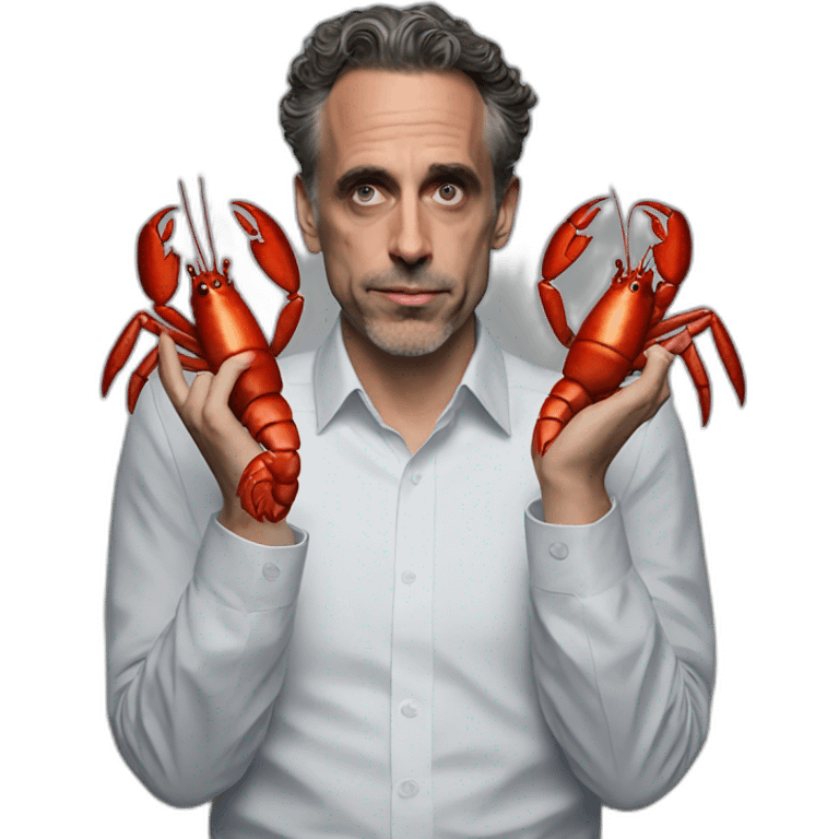 jordan peterson with lobster hands emoji