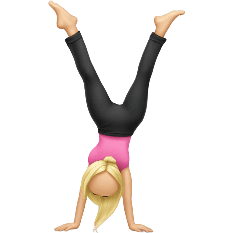 Handstand blond Girl emoji