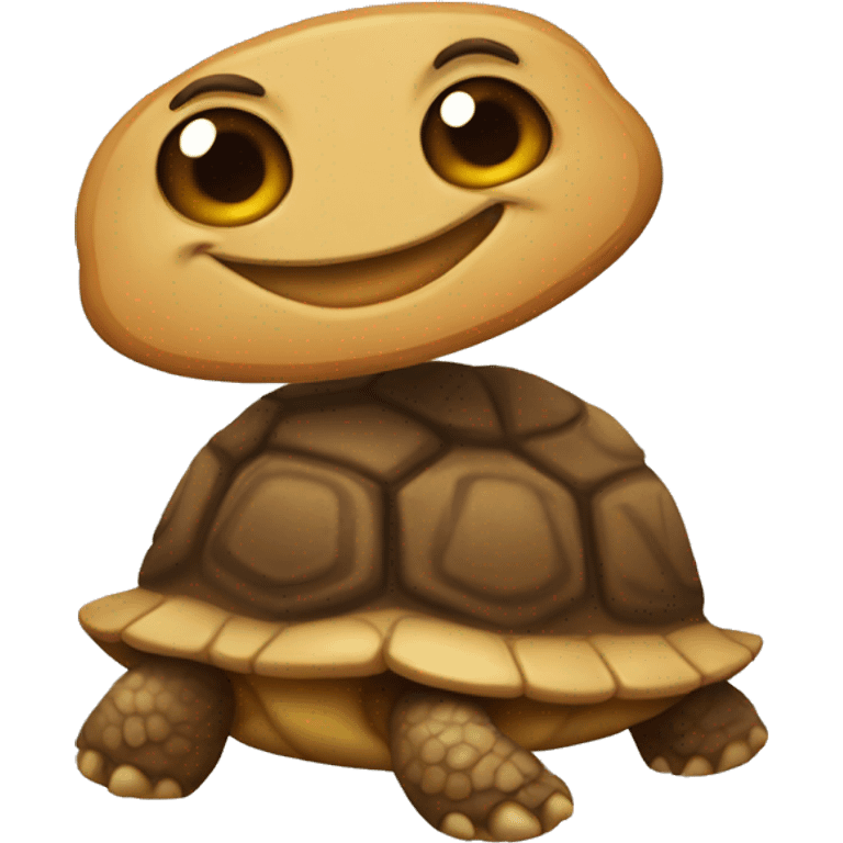 A cookie turtle in the style of Google Emojis emoji