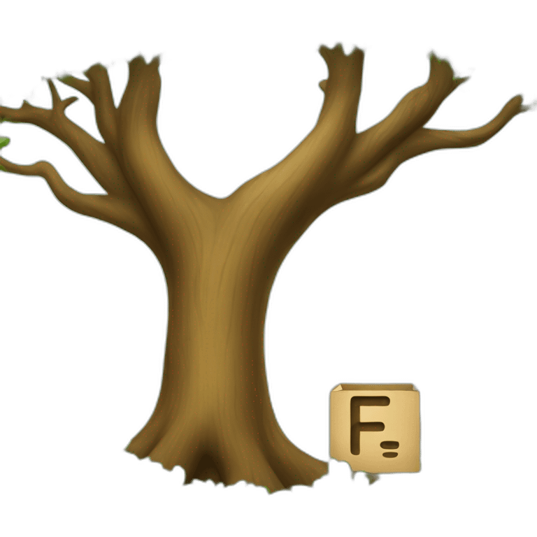 arbre avec lettre f et b  emoji