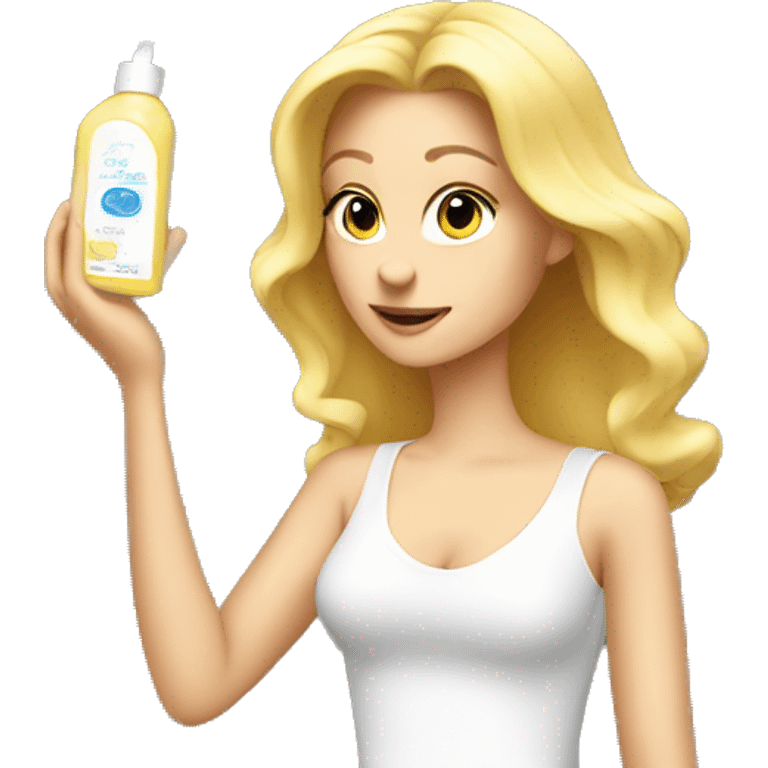 Blonde spraying parfume  emoji