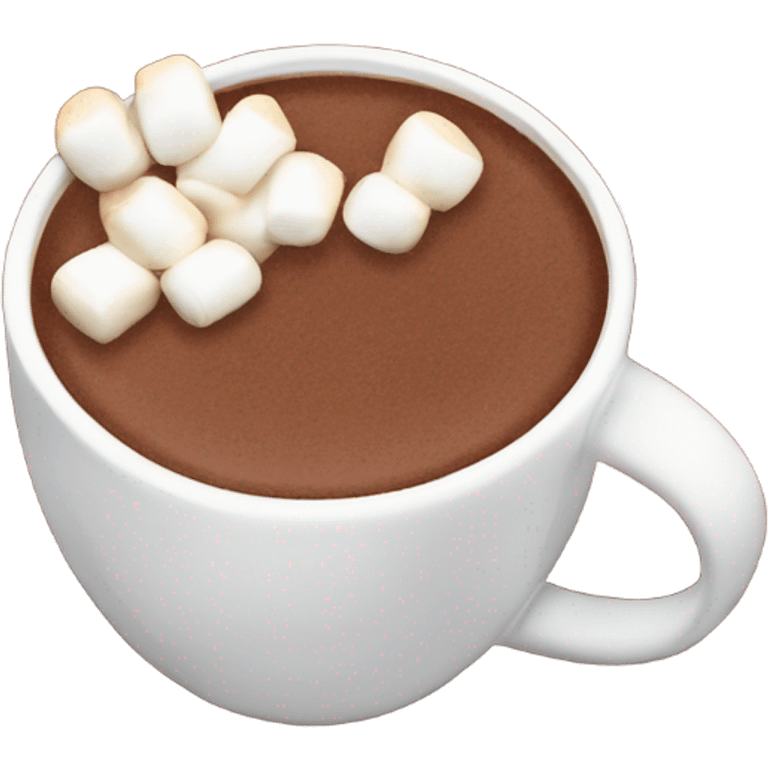 Hot chocolate and white cup with lots of marshmallows emoji