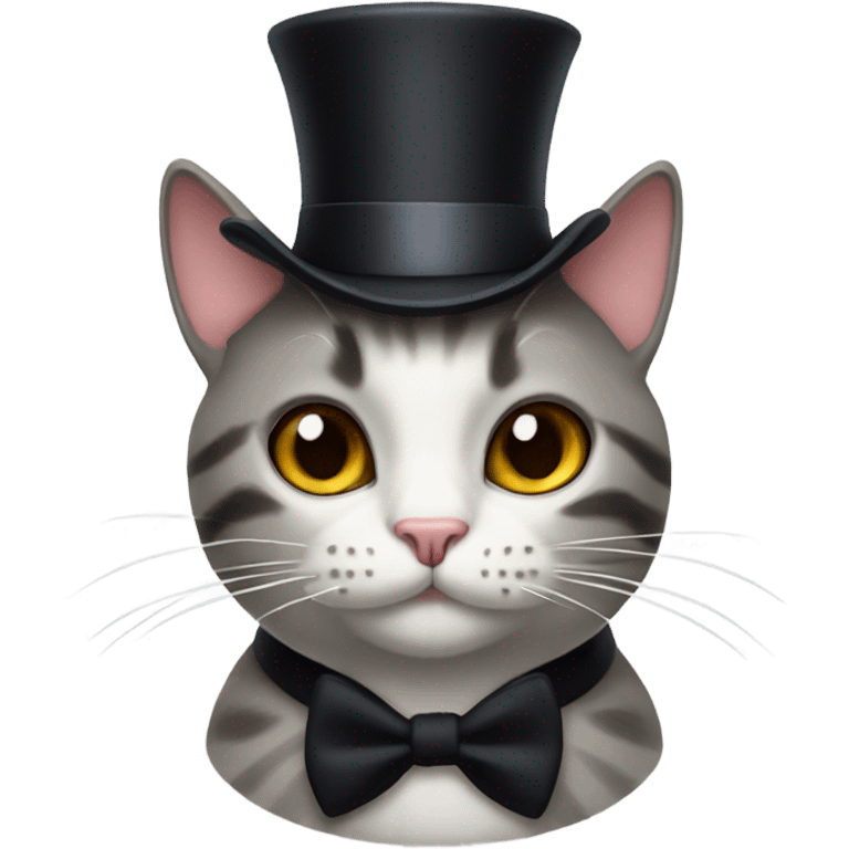 cat with a top hat emoji