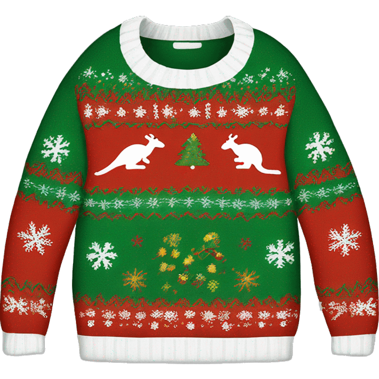 An Australian-themed Christmas jumper  emoji