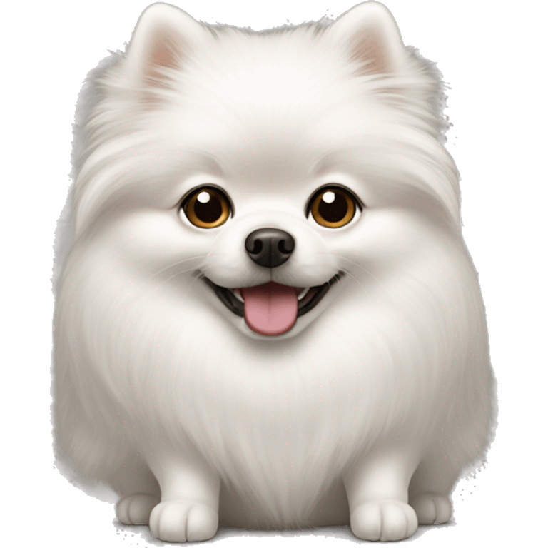 White Pomeranian  emoji