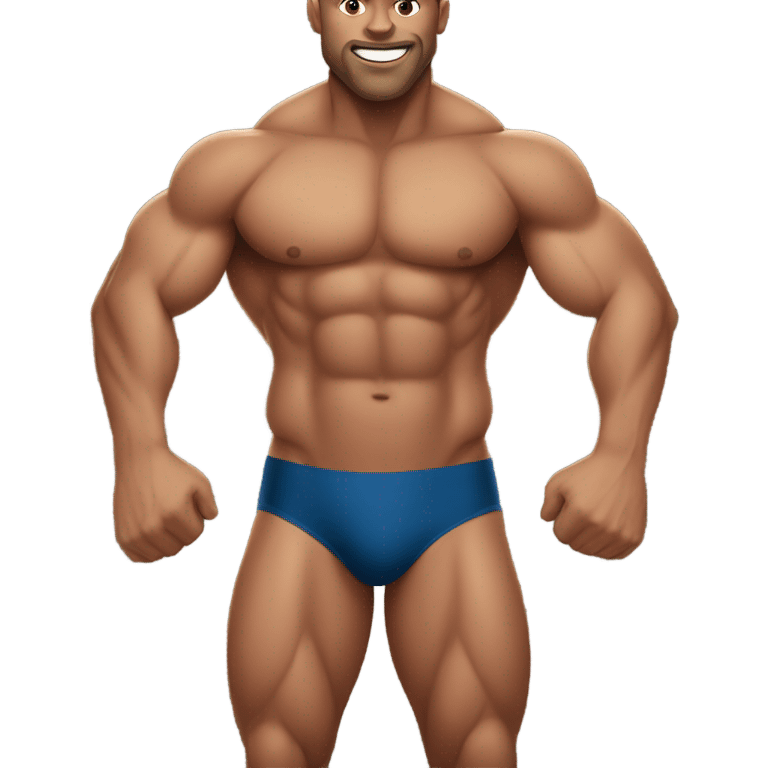 Muscle guy with speedo emoji