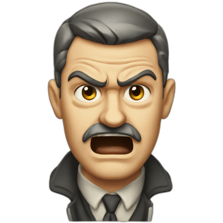 German angry guy in 1940 emoji