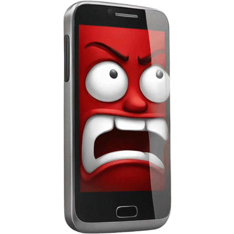 Furious Red smartphone  emoji