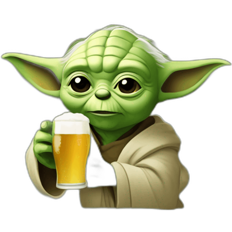 Yoda qui boit une bière  emoji