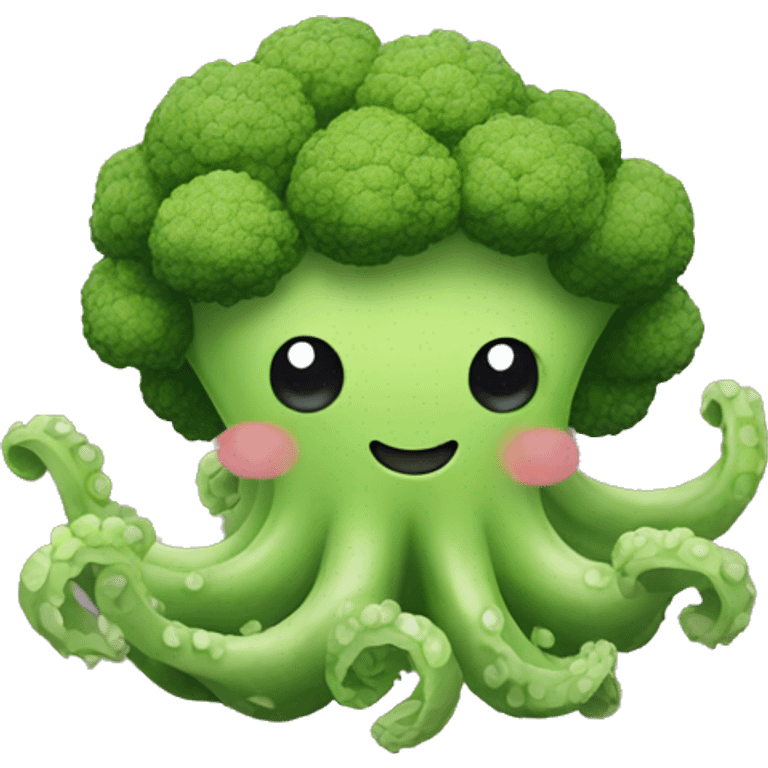 Kawaii broccoli octopus emoji