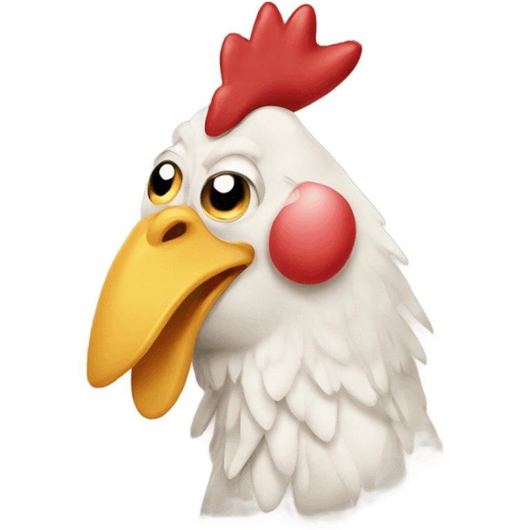  Chicken picking his nose  emoji