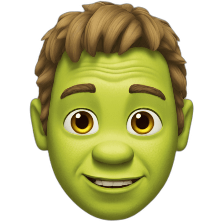 Shrek qui course un âne emoji