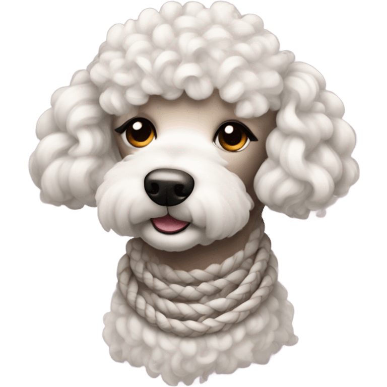 Poodle with cornrows emoji