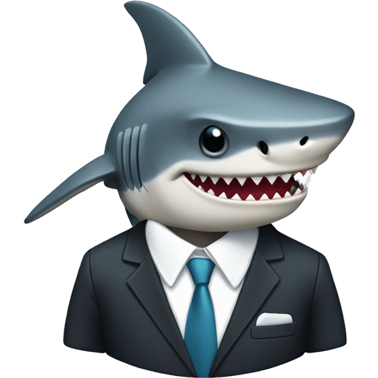 shark with suit emoji