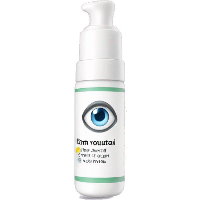 eye cream bottle with label emoji