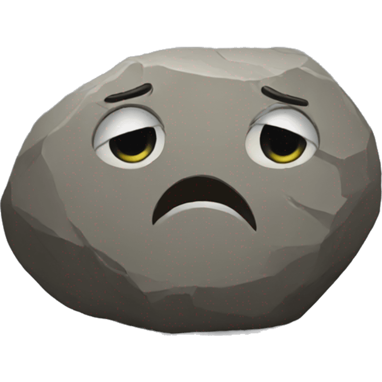 Sad rock emoji