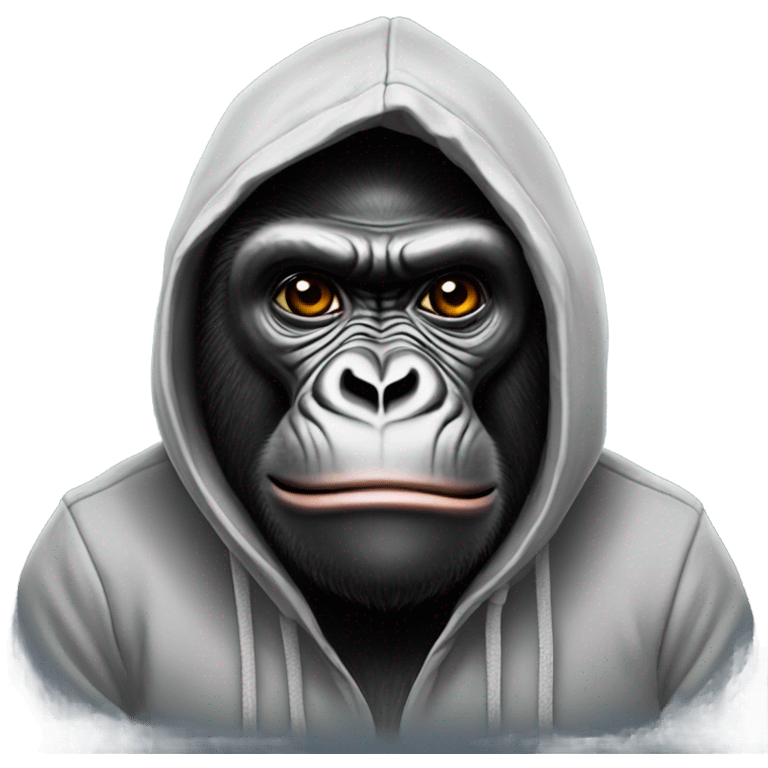 Gorilla wearing hoodie emoji