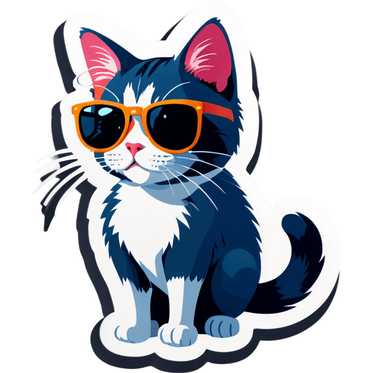 Cat with sunglasses emoji