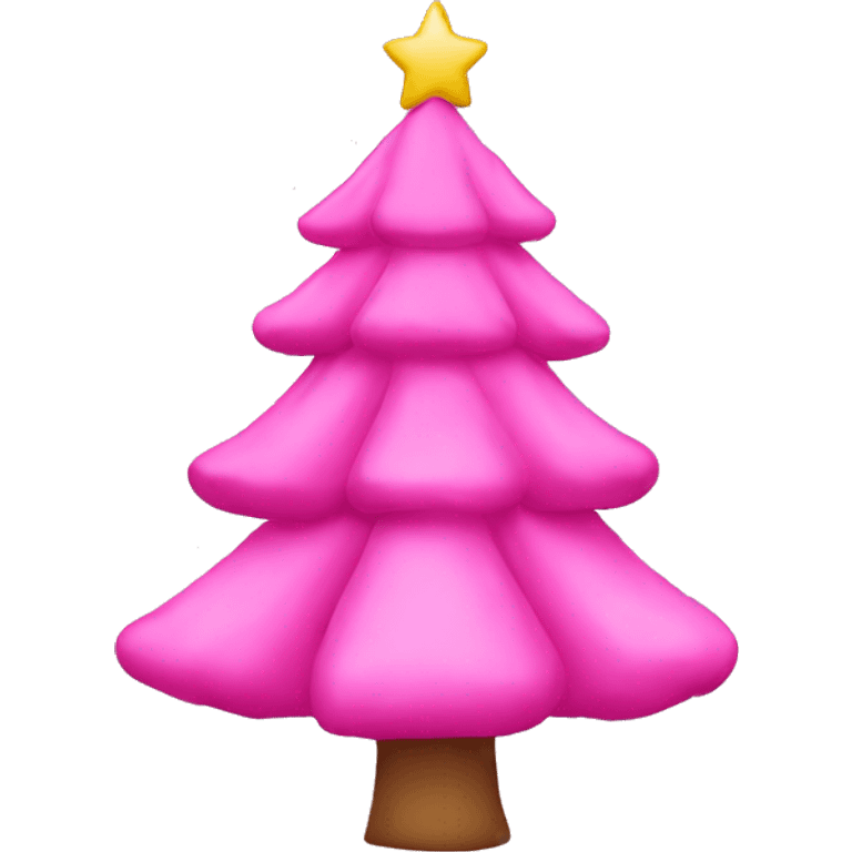 Pink christmas tree emoji