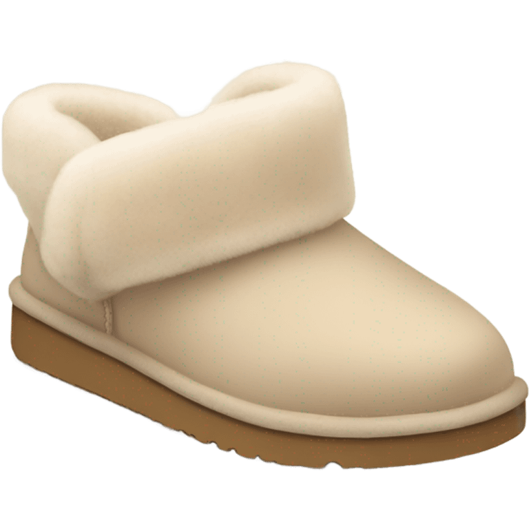 pastel beige cute ugg slippers emoji