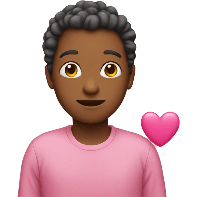 A pink heart  emoji