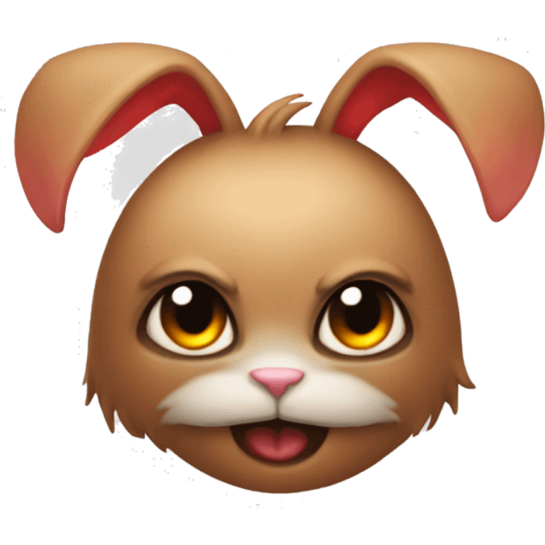 bunny with devil horns  emoji