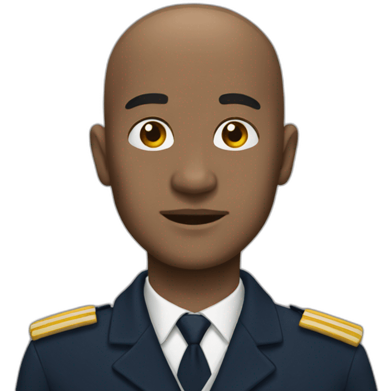 Bald navy man emoji