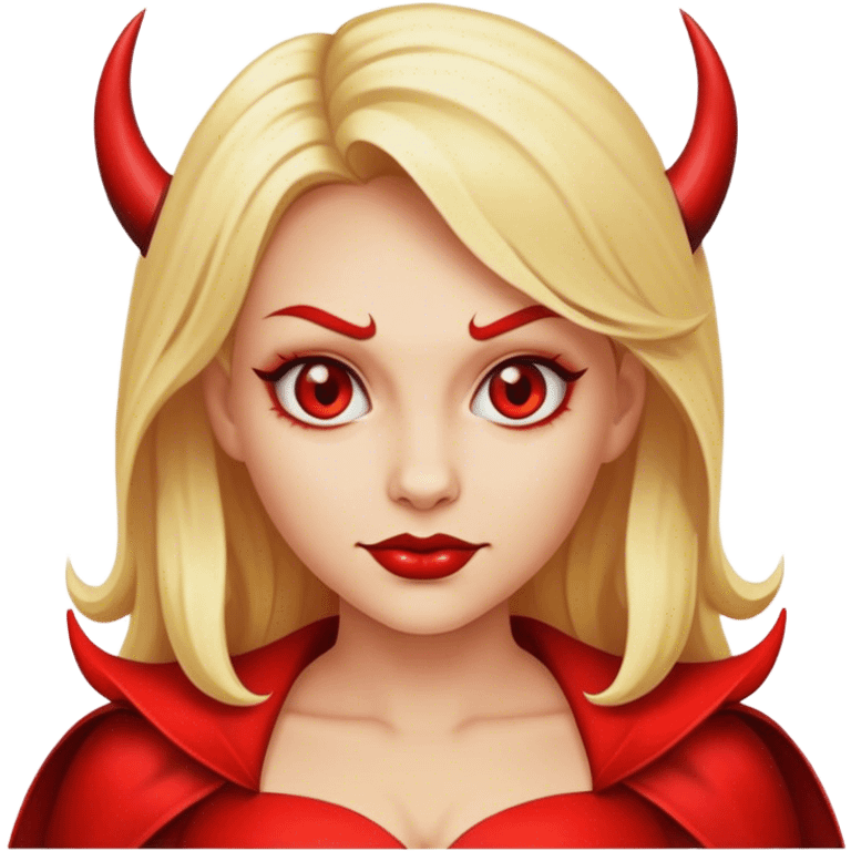 Blonde Lady devil  emoji