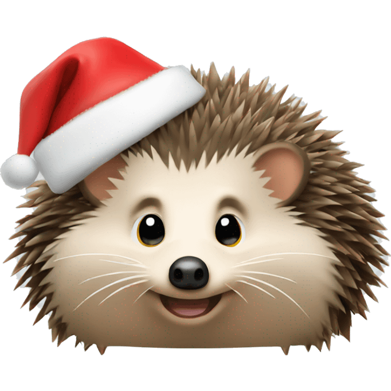 hedgehog with Santa hat  emoji