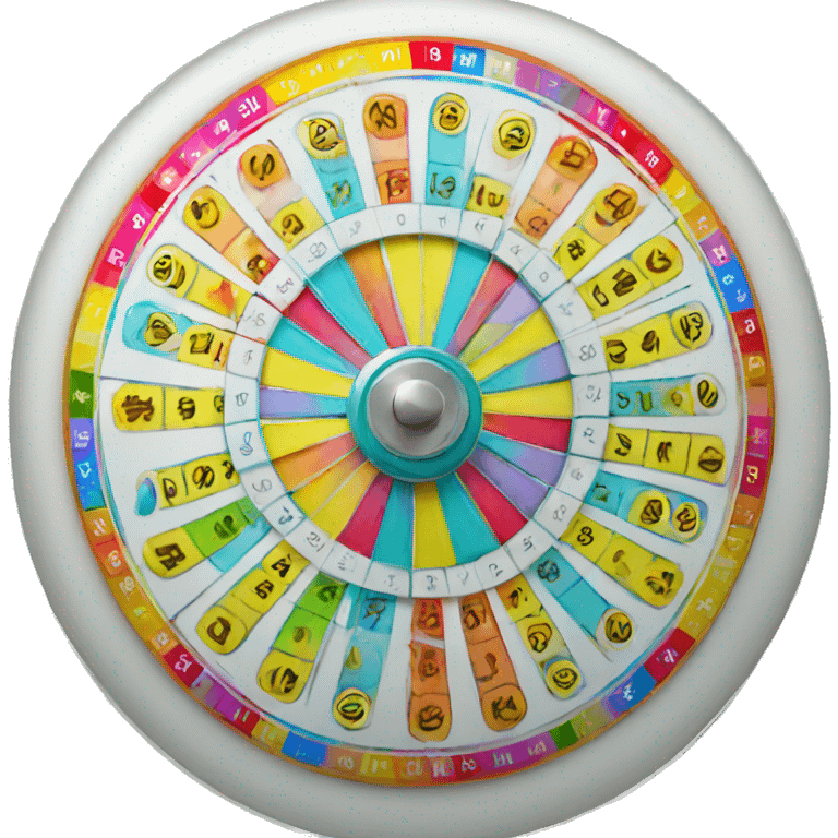 Create a spin lottery wheel emoji