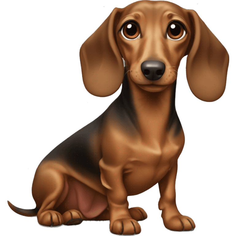 light brown dachshund  emoji