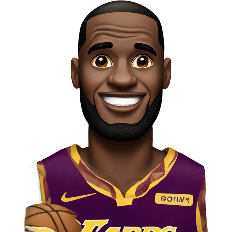 LeBron James with makeup emoji