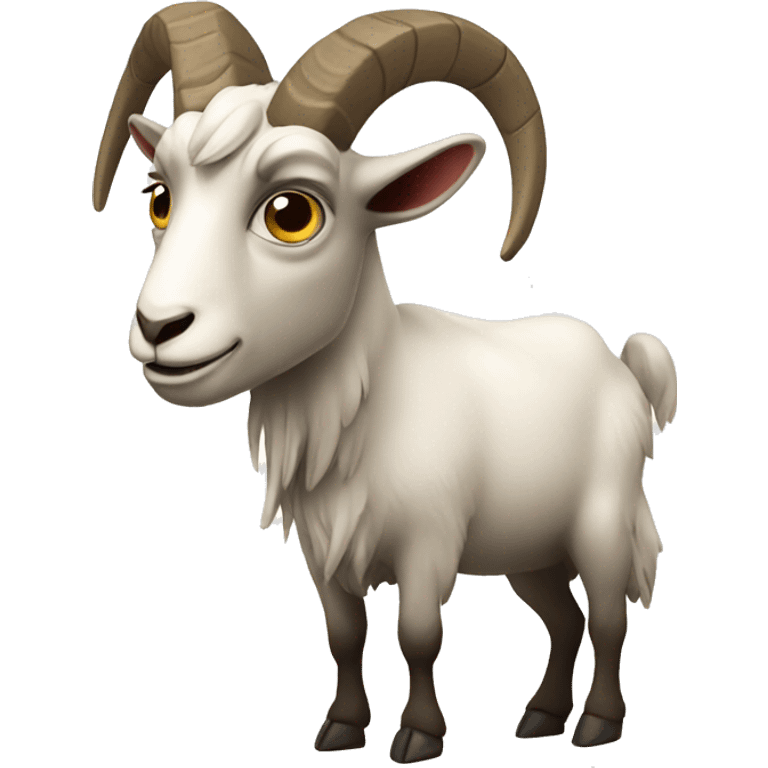 Tough looking goat emoji