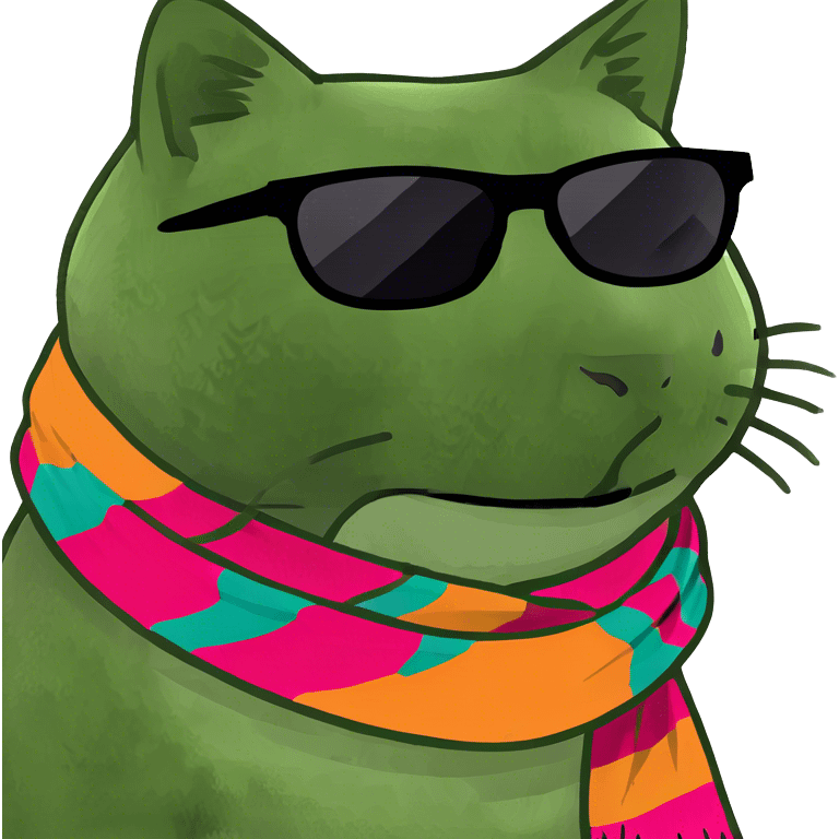 Cat with sunglasses emoji