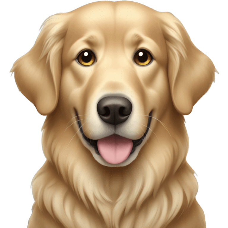 graying golden retriever  emoji