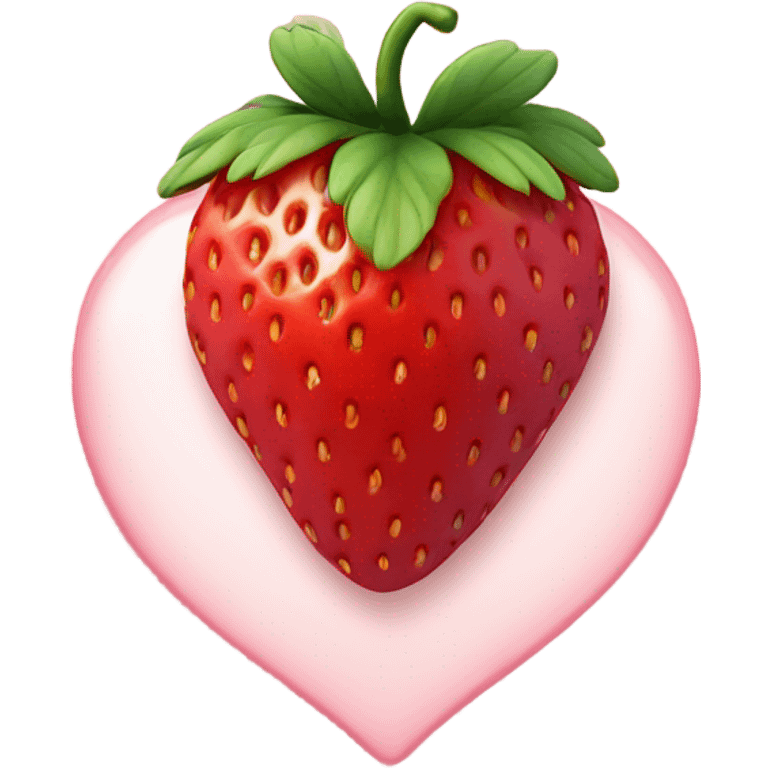 Strawberry that is shaped like a heart  emoji