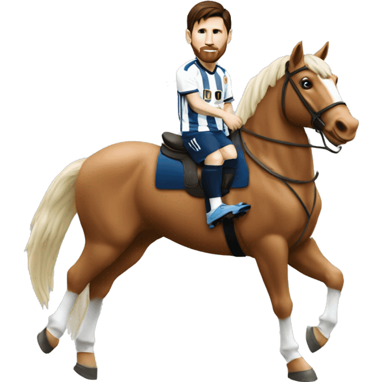 Lionel Messi sur un cheval emoji