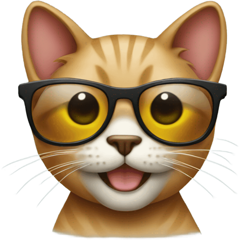 Cat with sunglasses emoji